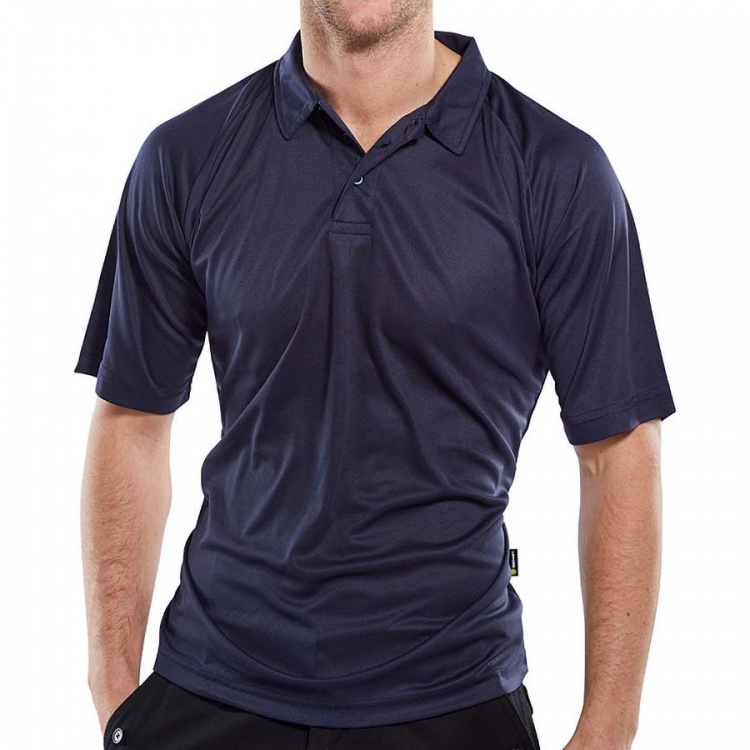 Beeswift BCPKSN B-Cool Polo Shirt Navy Blue